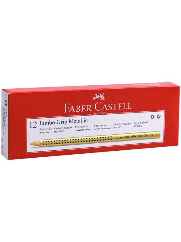 Карандаш Faber-Castell "Jumbo Grip" золотой металлик, трехгран., утолщен., заточен.