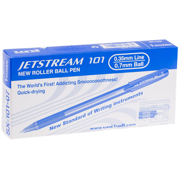 Ручка шариковая Uni "Jetstream SX-101-07" синяя, 0,7мм, грип