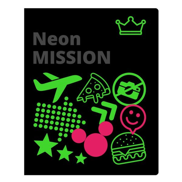 Тетрадь 48л., А5, линия BG "Neon Mission", неоновый пантон