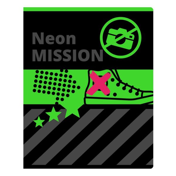 Тетрадь 48л., А5, линия BG "Neon Mission", неоновый пантон