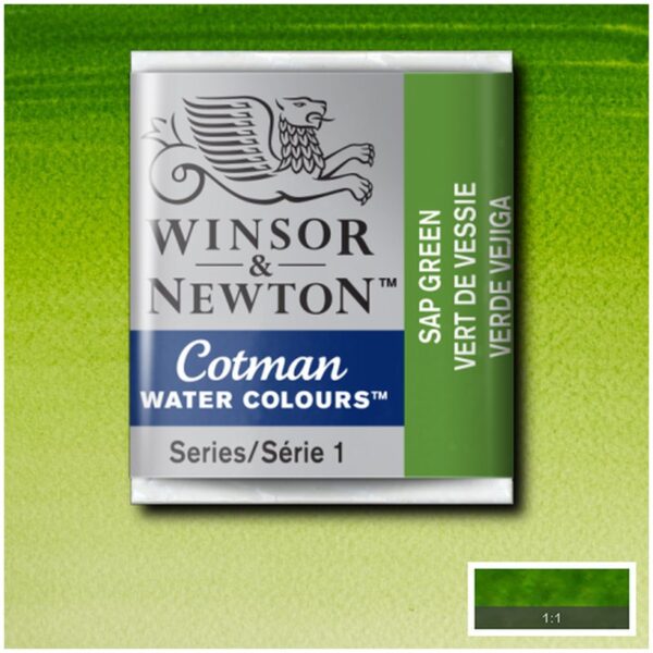 Набор акварели художественной Winsor&Newton "Cotman", малая кювета, 3шт, зеленая крушина