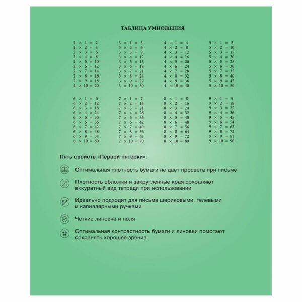 Тетрадь 18л., клетка BG "Первая пятерка"