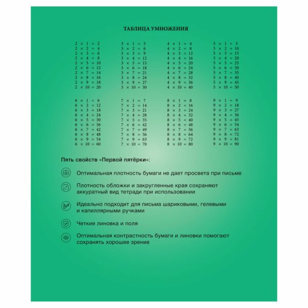 Тетрадь 24л., клетка BG "Первая пятерка"