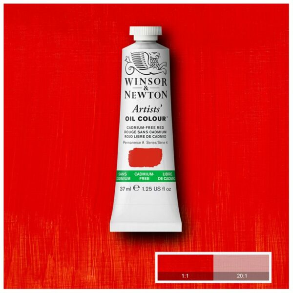 Краска масляная профессиональная Winsor&Newton "Artists Oil", 37мл, беcкадмиевый красный