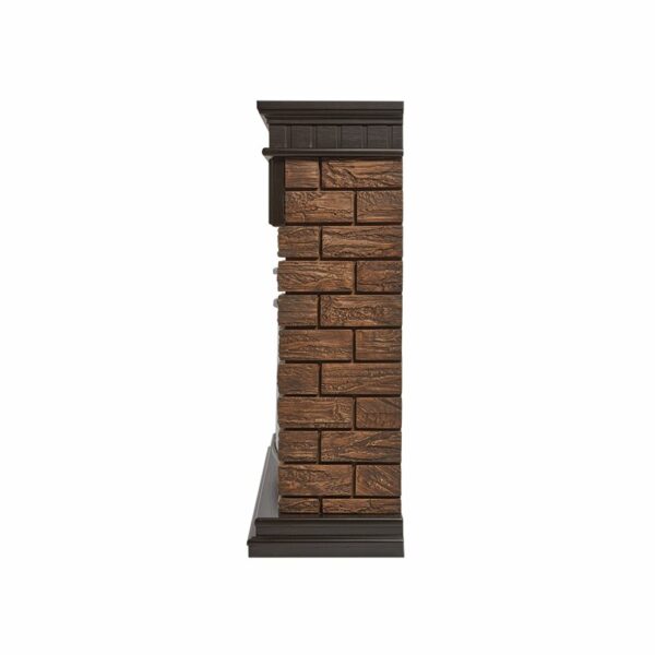 Портал Firelight Bricks Wood 25 камень темный, шпон венге