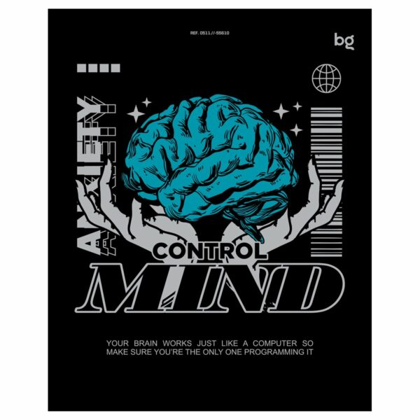 Тетрадь 48л., А5, клетка BG "Mind control", эконом