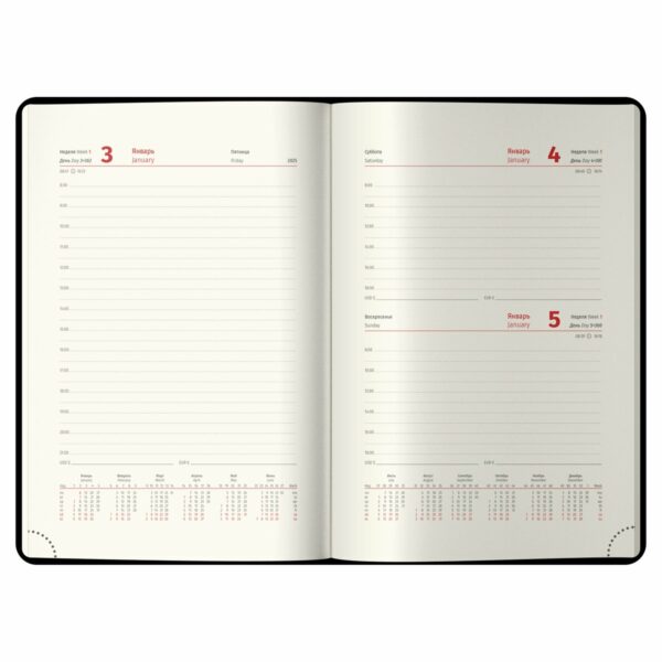Ежедневник датированный 2025г., А5, 184л., кожзам, Berlingo "Vivella Prestige", красный