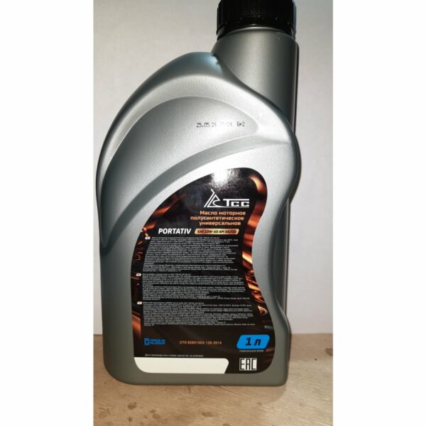 Масло полусинтетическое ТСС Портатив SAE 10W-40 API SG/CD канистра 1л/Motor oil 1liter can