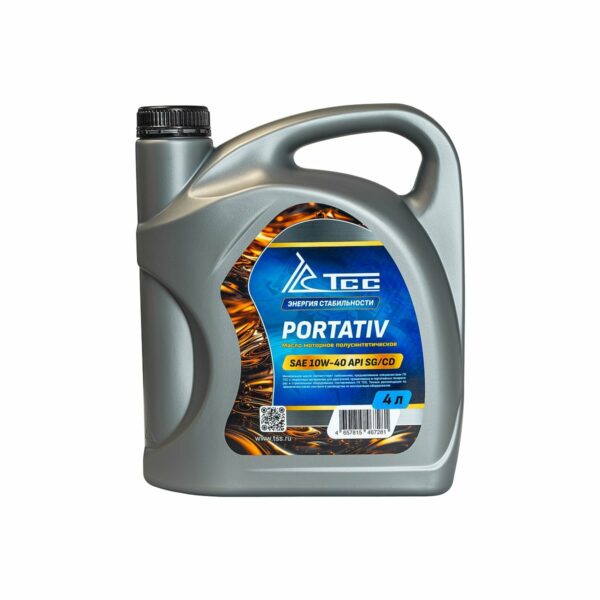 Масло полусинтетическое ТСС Портатив SAE 10W-40 API SG/CD канистра 4л/Motor oil 4liter can