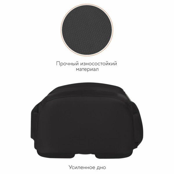 Рюкзак Först F-Trend "Pure black" 40*29*18см, 2 отделения, 3 кармана, анатомическая спинка