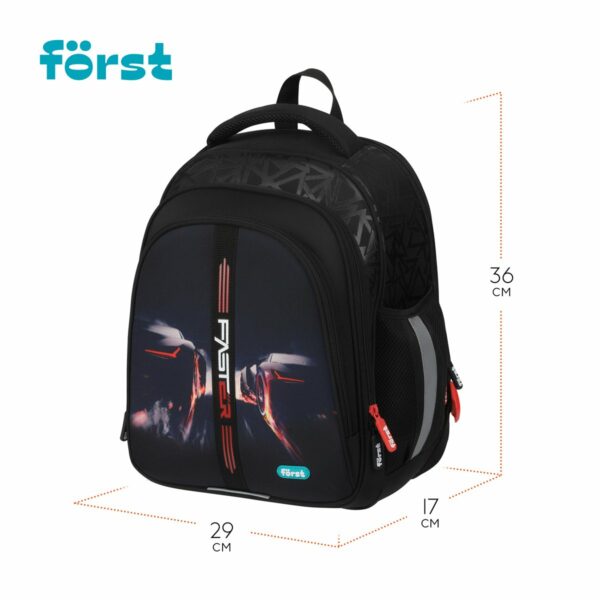 Ранец Först F-Base "Faster" 36*29*17см, 3 отделения, 2 кармана, анатомическая спинка