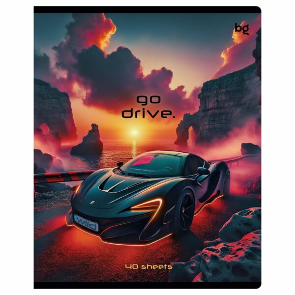 Тетрадь 40л., А5, клетка BG "Go drive"