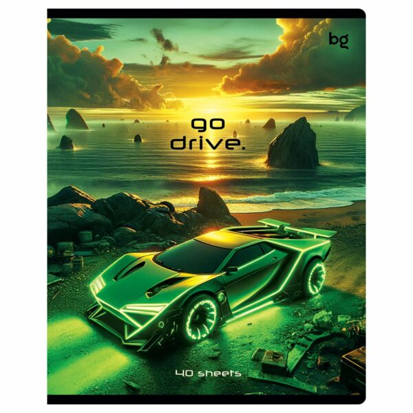 Тетрадь 40л., А5, клетка BG "Go drive"