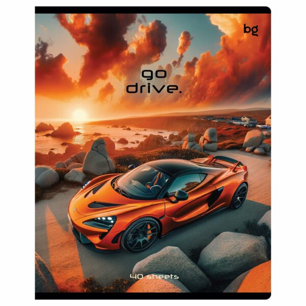 Тетрадь 40л., А5, клетка BG "Go drive"