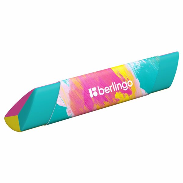 Ластик Berlingo "Collision XS", треугольный, скошенный, термопластичная резина, 80*15*15мм, ассорти