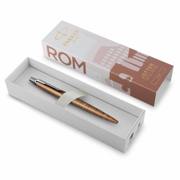 Ручка шариковая Parker "Jotter Rome Bronze CT" синяя, 1,0мм, кнопочн., подарочная упаковка