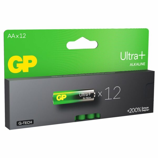 Батарейка GP Ultra Plus G-Tech AA (LR6) 15AUP алкалиновая, BC12