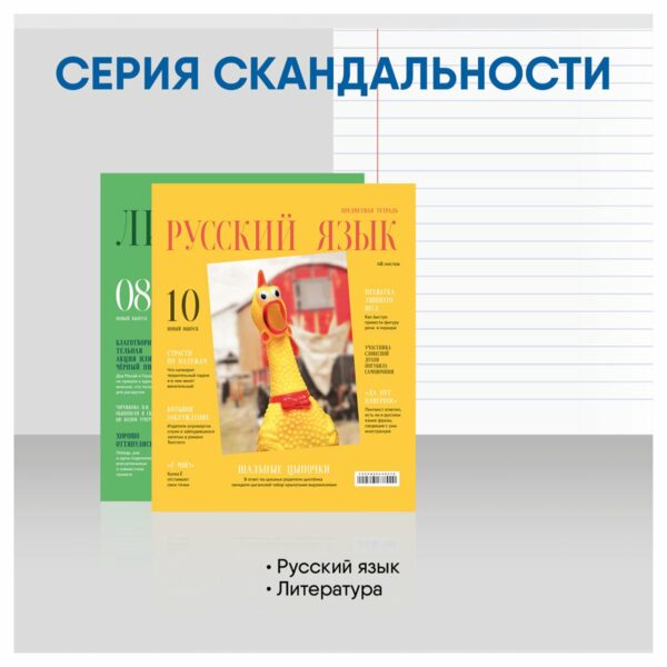 Комплект (12 шт.) предметных тетрадей 48л. BG "Скандальности", глянцевая ламинация