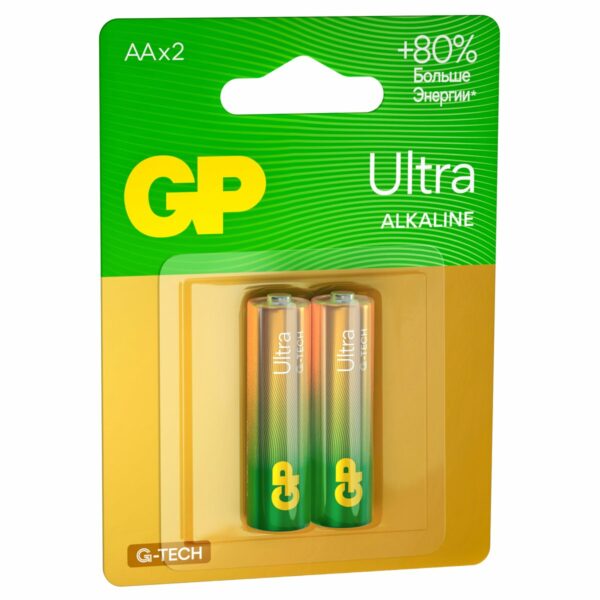 Батарейка GP Ultra G-Tech AA (LR6) 15AU алкалиновая, BC2