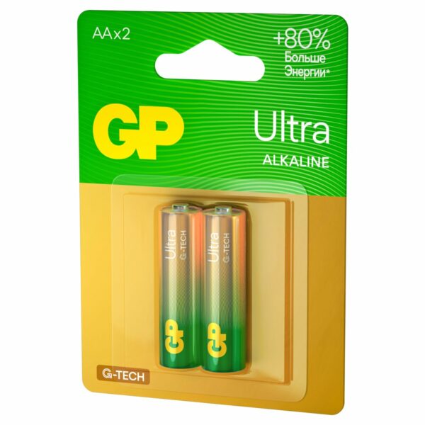 Батарейка GP Ultra G-Tech AA (LR6) 15AU алкалиновая, BC2