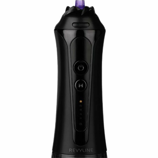 Ирригатор для полости рта REVYLINE RL 450 New, портативный, емкость резервуара 0,3 л, 5 насадок, черный, 7993