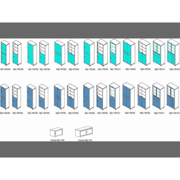 Медицинский шкаф HILFE МД 2 1780 R-5