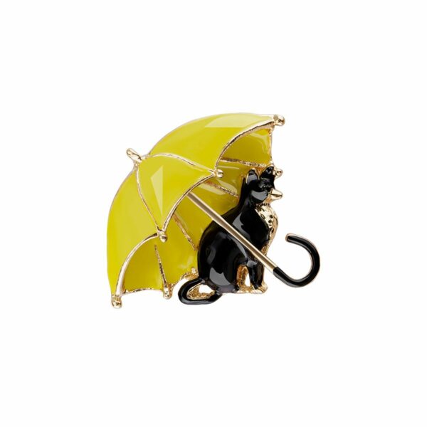 Брошь MESHU "Cat and umbrella", европодвес