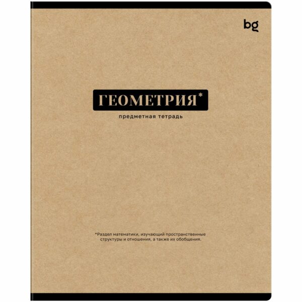 Тетрадь предметная 48л. BG "Крафт" - Геометрия, матовая ламинация