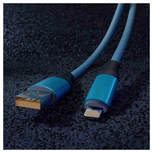 Кабель Smartbuy Bold, USB - Lightning, для Apple, экстрапрочный, 3A output, оплетка TPE, 1м, черный