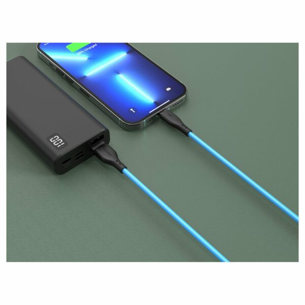 Кабель Smartbuy S21, USB - Lightning, для Apple, резиновая оплетка, 2,4A output, 1м, синий