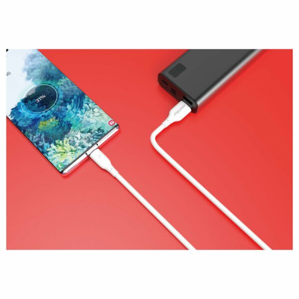 Кабель Smartbuy S25, USB - micro-USB, 3A output, оплетка TPE, 1м, белый